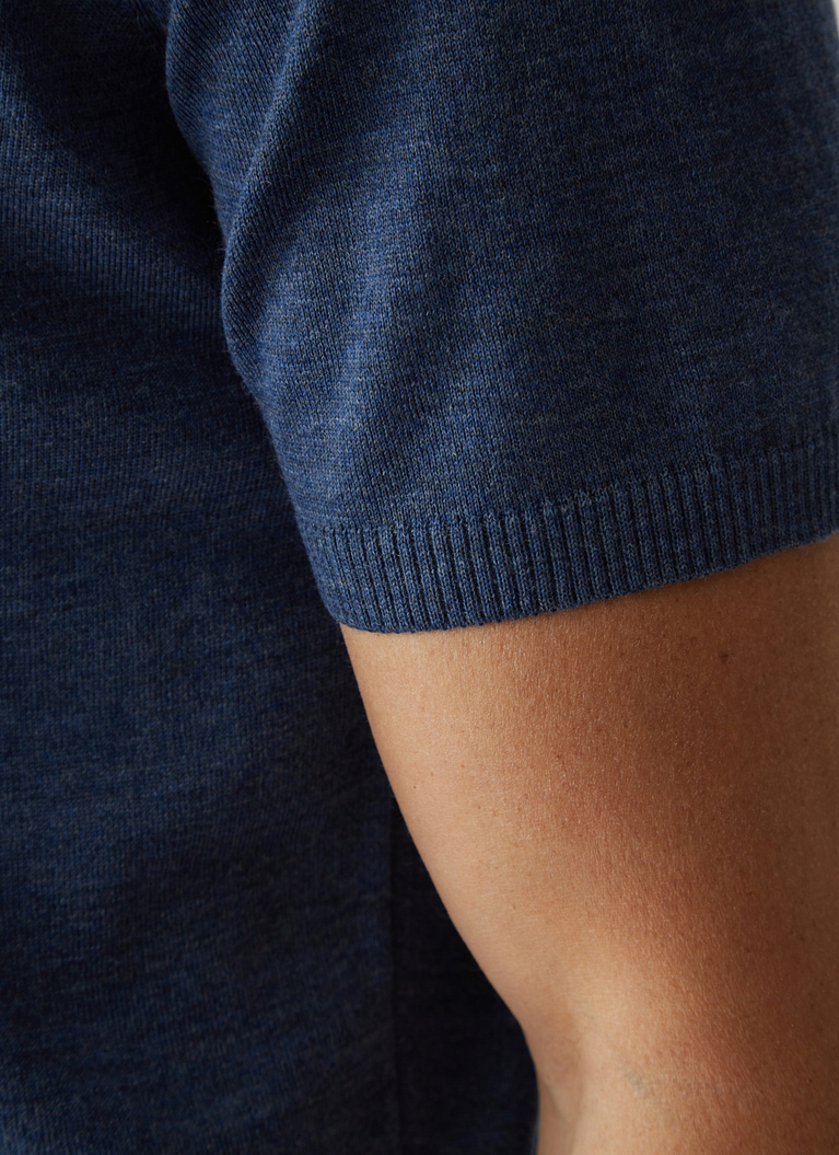 Pullover Polo 1/2 Arm,o.Arm, Denim Detailansicht 2