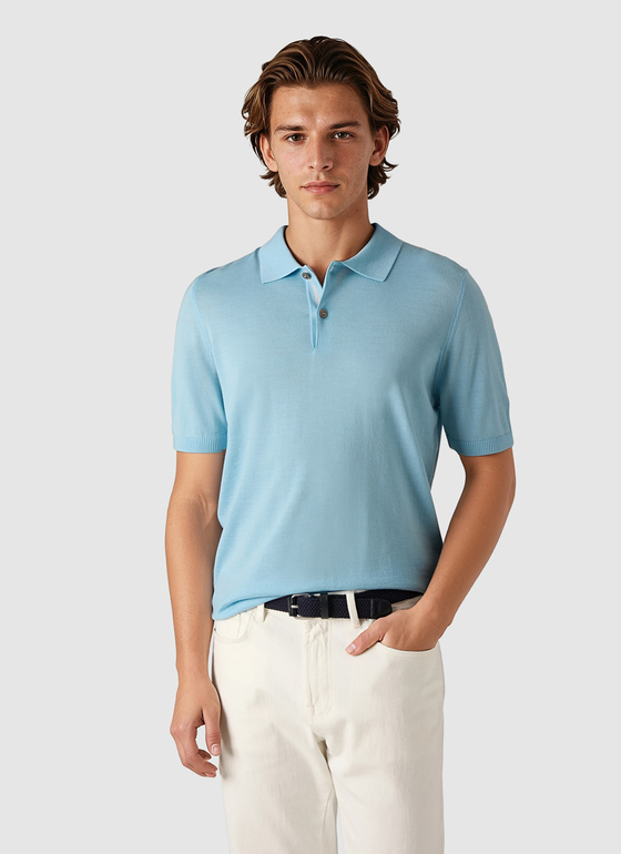 Pullover Polo 1/2 Arm Stream Frontansicht