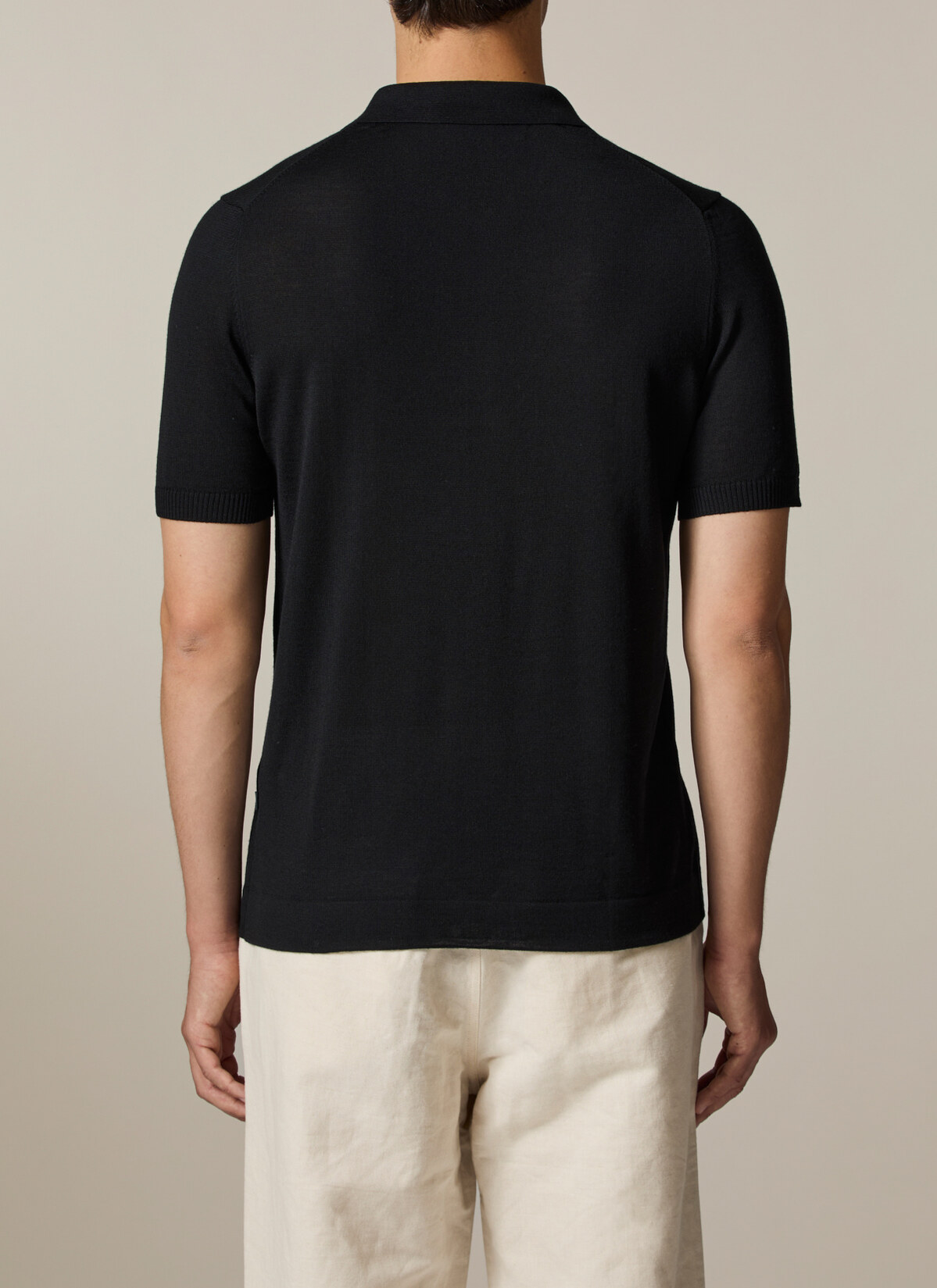 Pullover Polo 1/2 Arm, Black Rückansicht