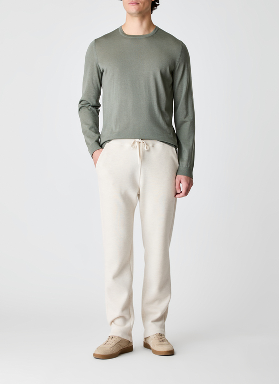 Pullover Rundhals 1/1 Arm Foggy Teal Frontansicht