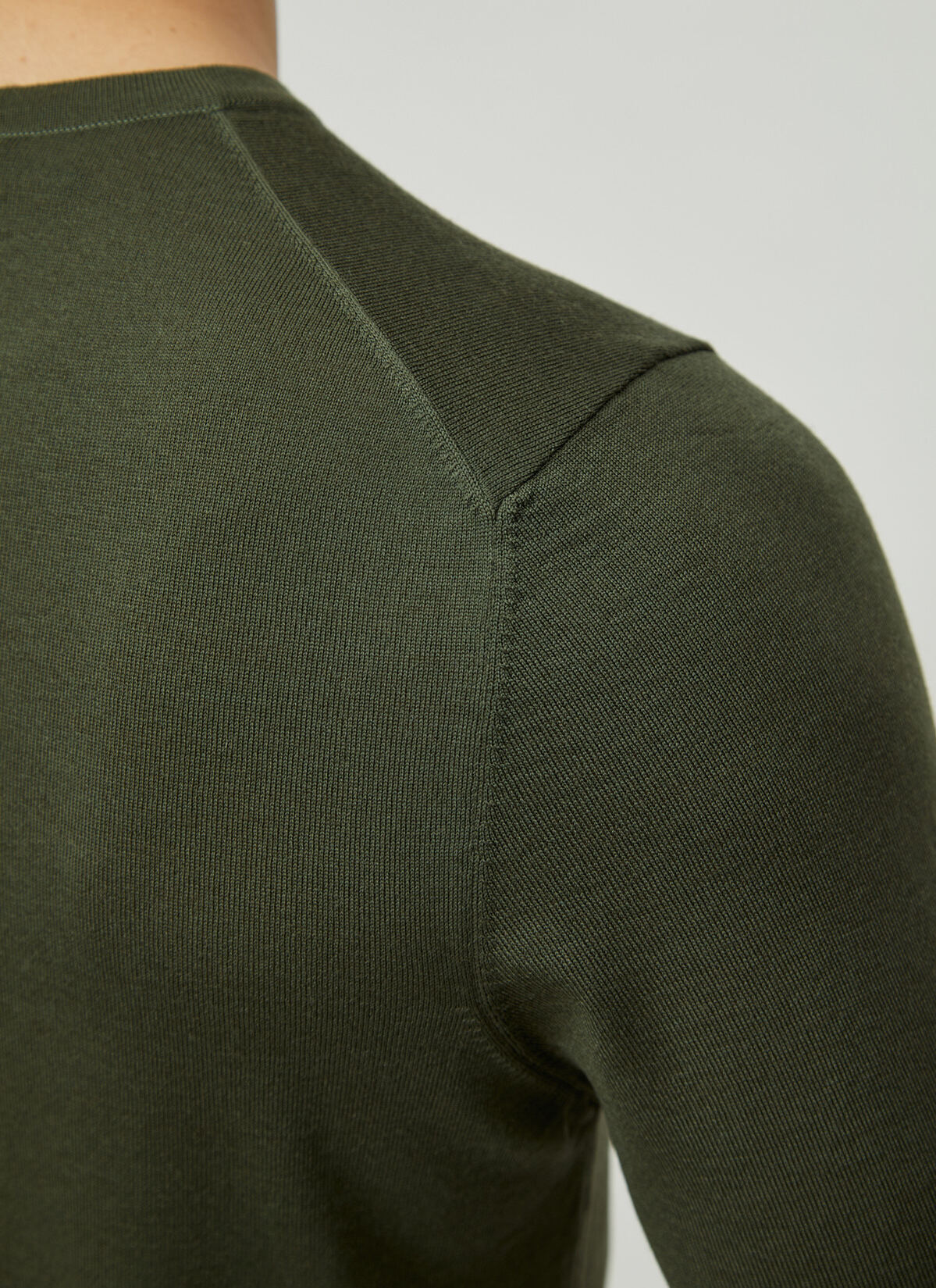 Pullover Rundhals 1/1 Arm, Moss Carpet Detailansicht 2