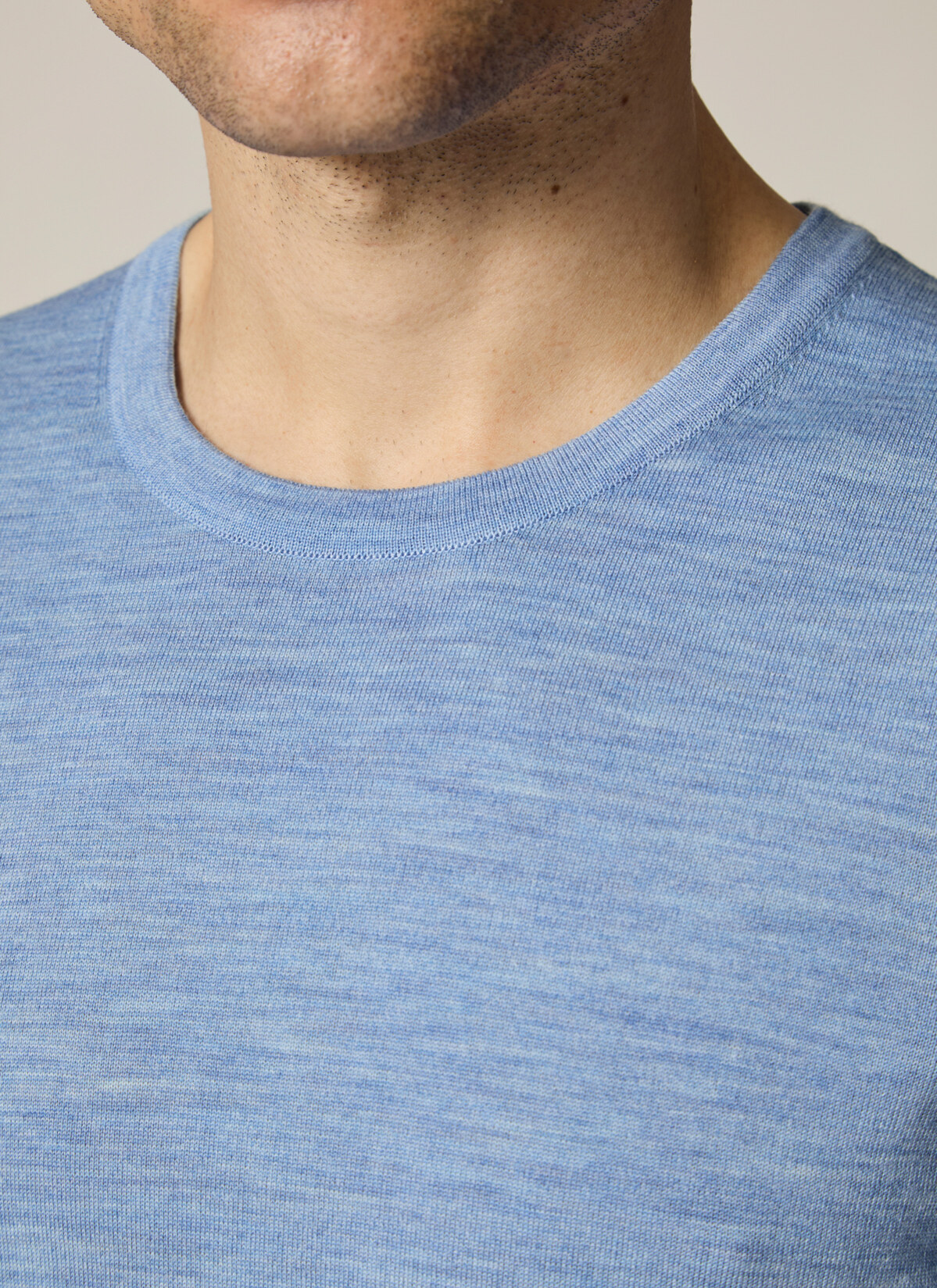 Pullover Rundhals 1/1 Arm, Whispering Blue Detailansicht 1
