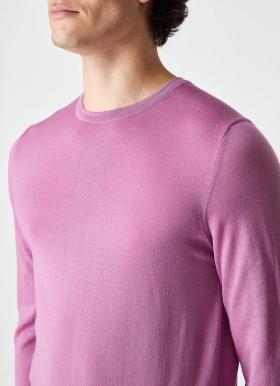 Pullover Rundhals 1/1 Arm Frozen Grape Frontansicht