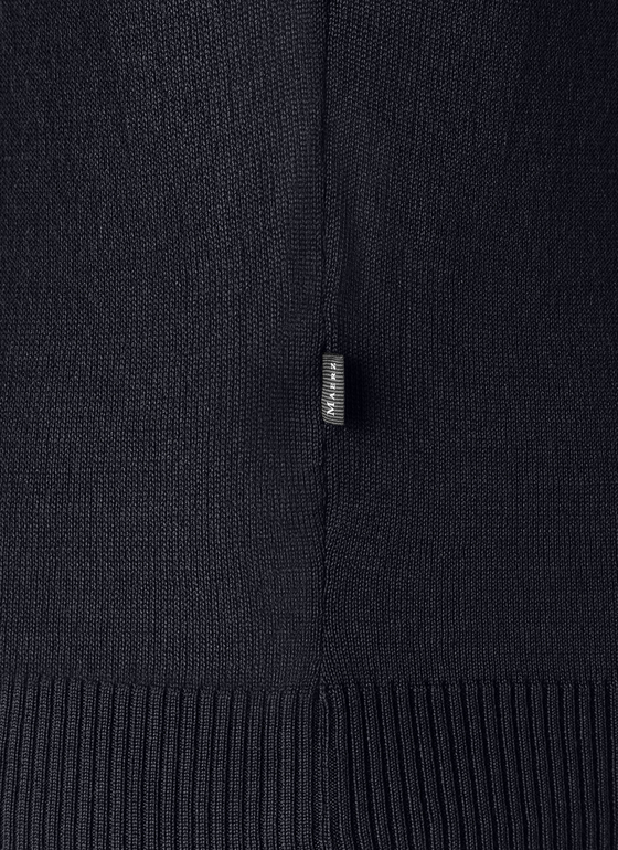 Pullover Rundhals 1/1 Arm Navy Frontansicht