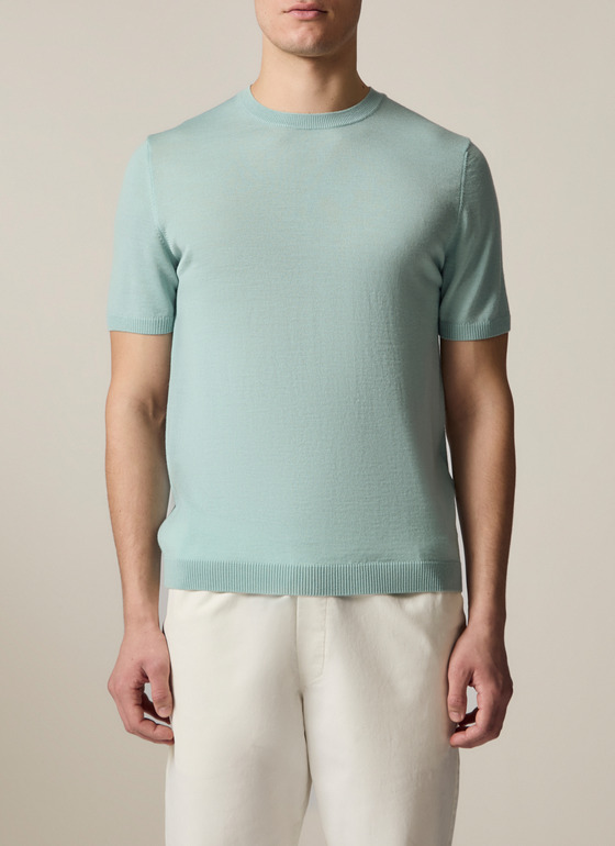 Pullover Rundhals Iced Mint Frontansicht