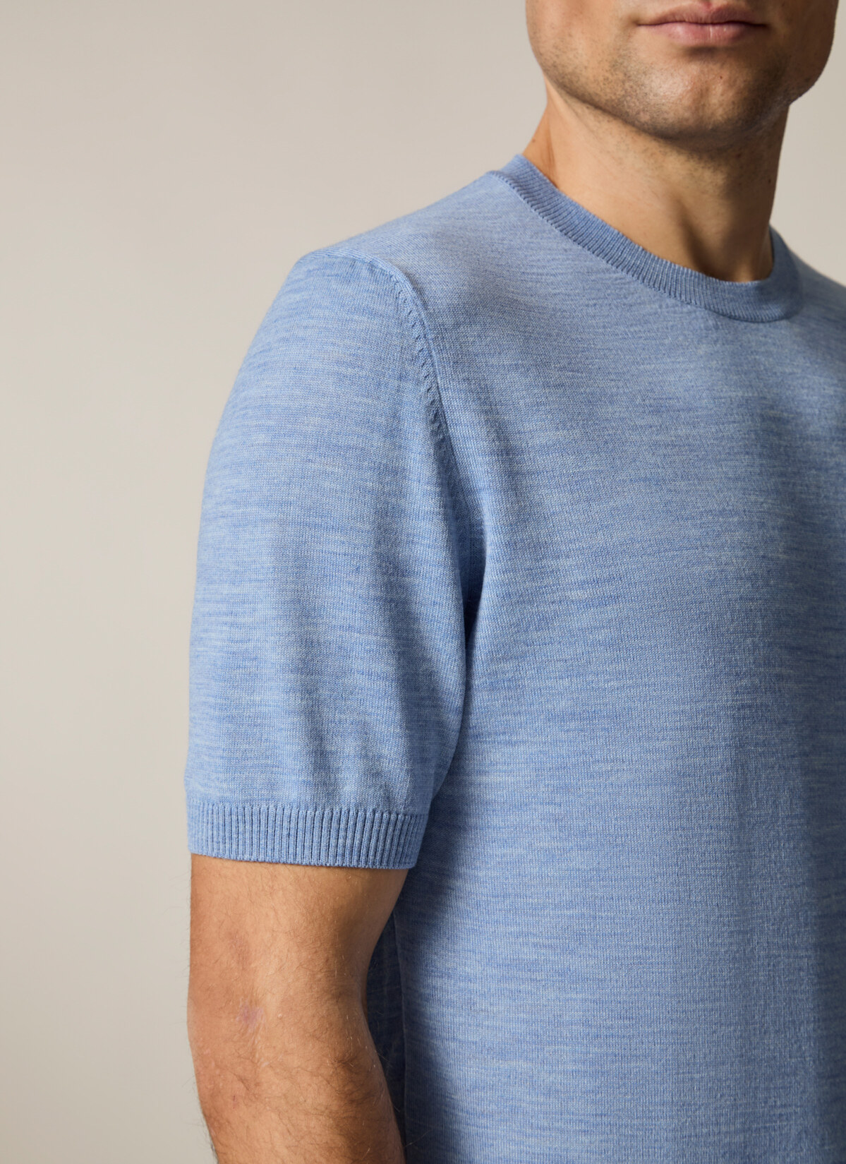 Pullover Rundhals, Whispering Blue Detailansicht 1