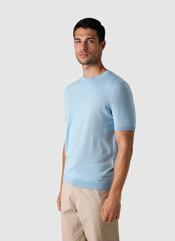 Pullover Rundhals Ocean Aqua Frontansicht