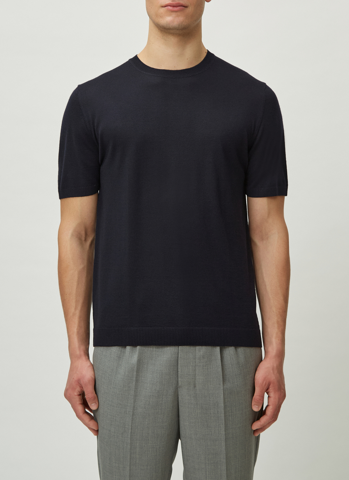 Pullover Rundhals, Navy Detailansicht 2