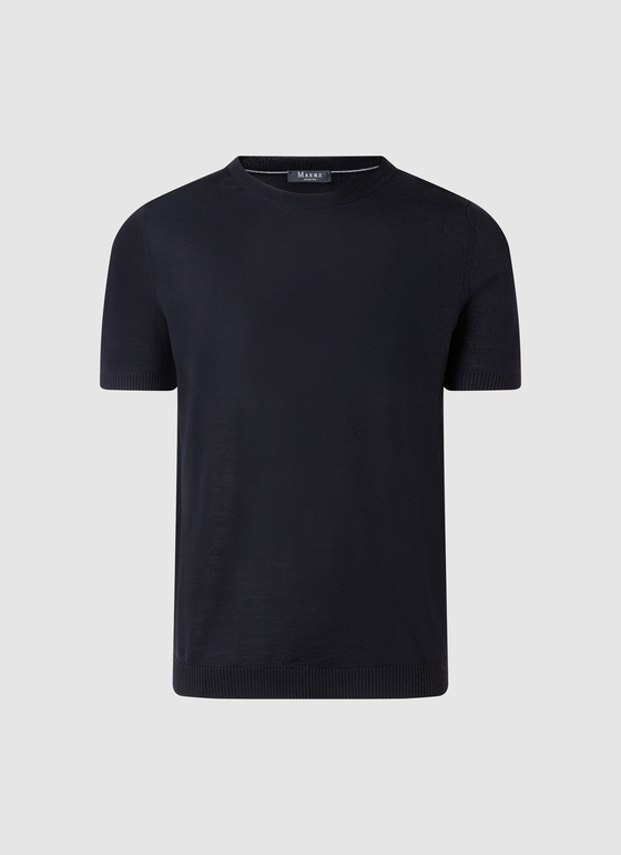 Pullover Rundhals Navy Frontansicht