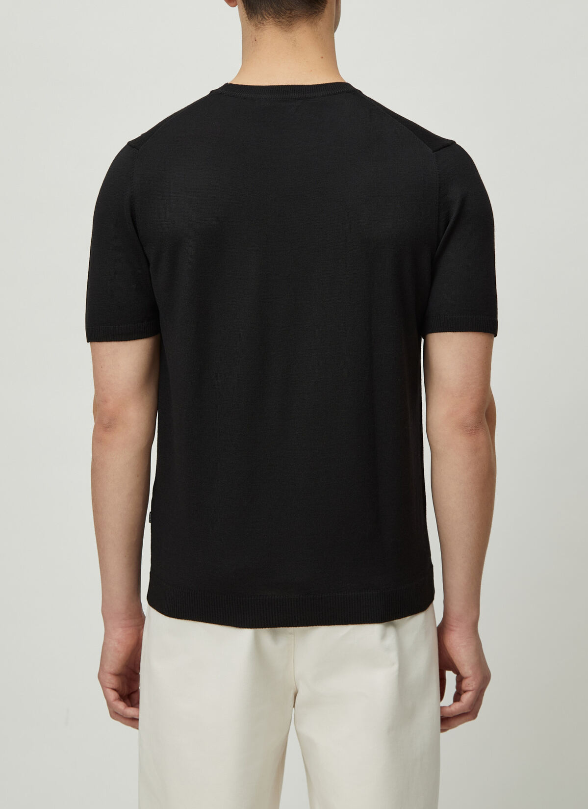 Pullover Rundhals, Black Rückansicht