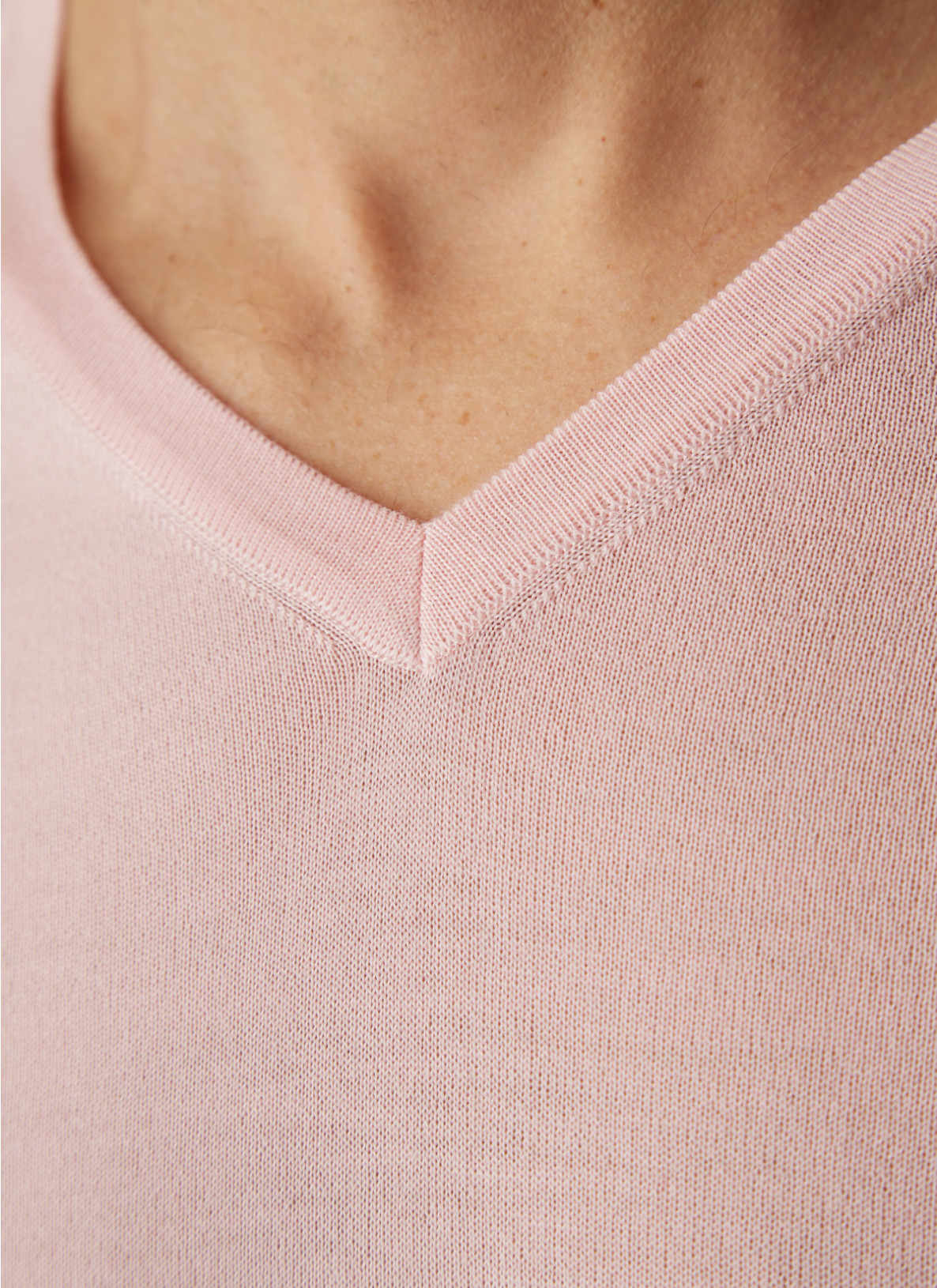 Pullover V-Ausschnitt 1/1 Arm, Light Rosa Detailansicht 2