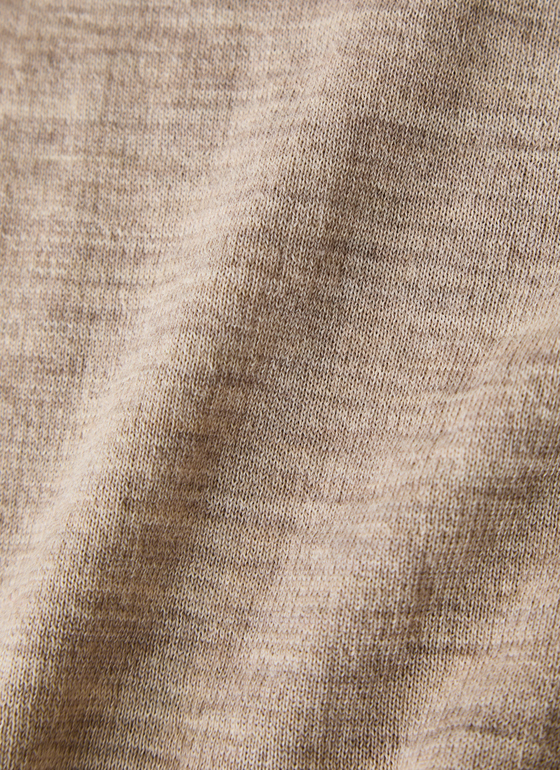 Pullover V-Ausschnitt 1/1 Arm Iced Latte Frontansicht