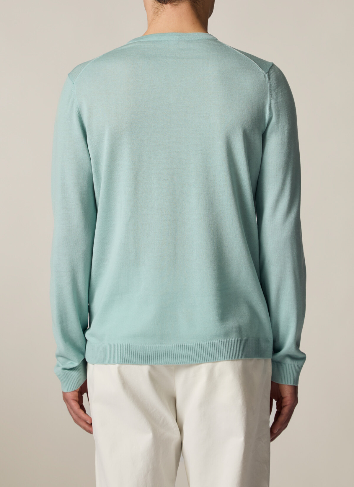 Pullover V-Ausschnitt 1/1 Arm, Iced Mint Rückansicht