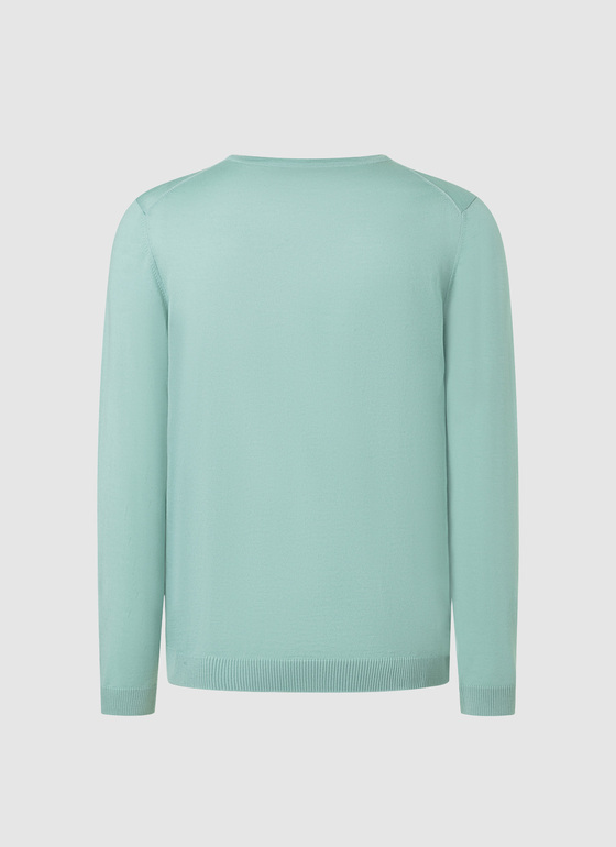 Pullover V-Ausschnitt 1/1 Arm Iced Mint Frontansicht