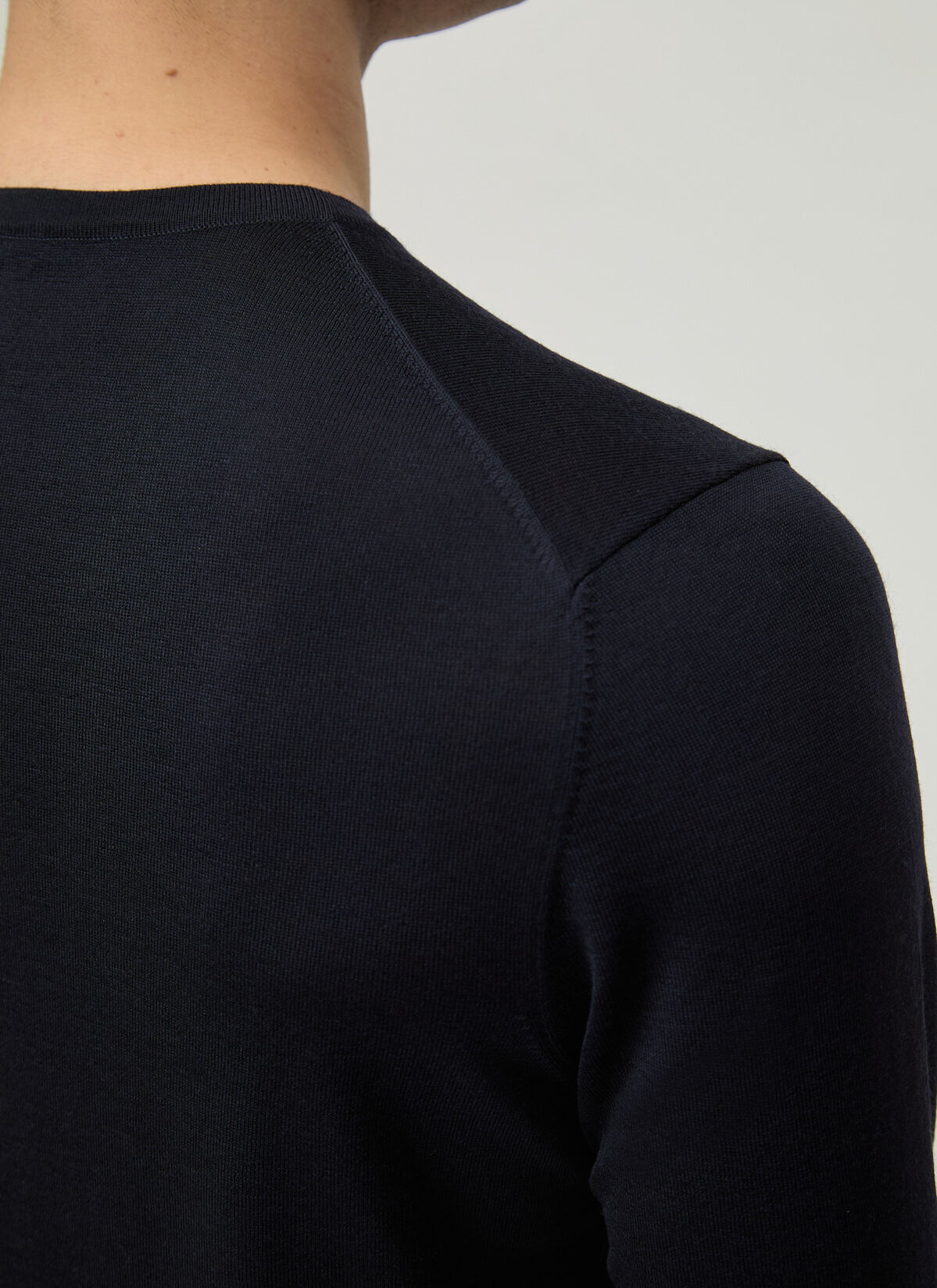 Pullover V-Ausschnitt 1/1 Arm, Navy Detailansicht 2