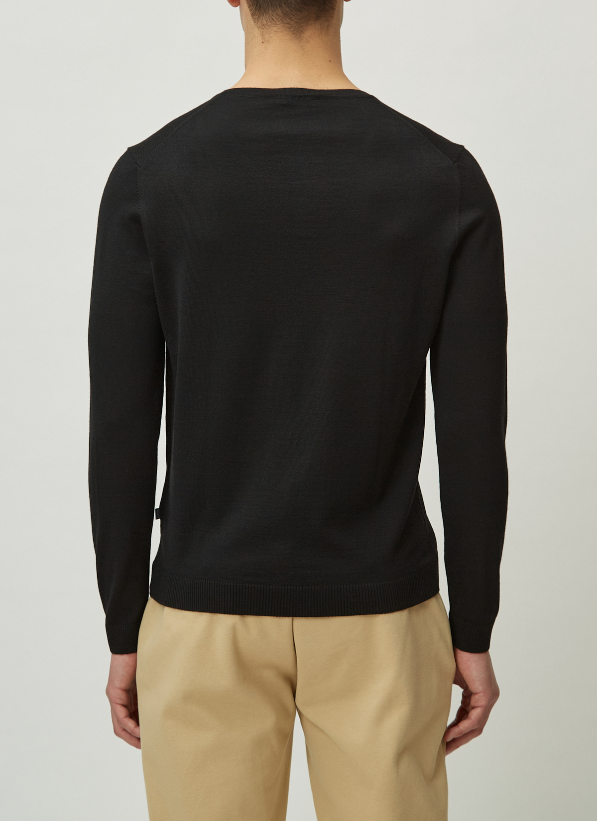 Pullover V-Ausschnitt 1/1 Arm, Black Rückansicht