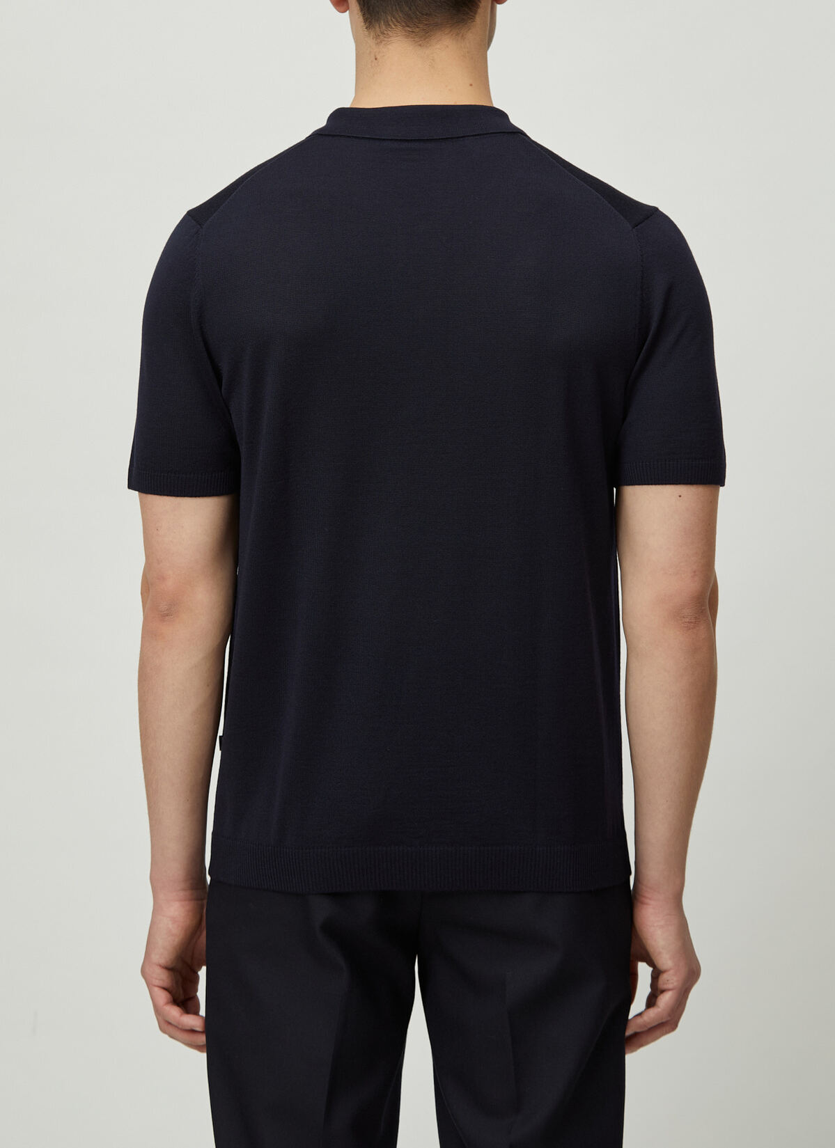 Pullover Polo 1/2 Arm, Navy Rückansicht