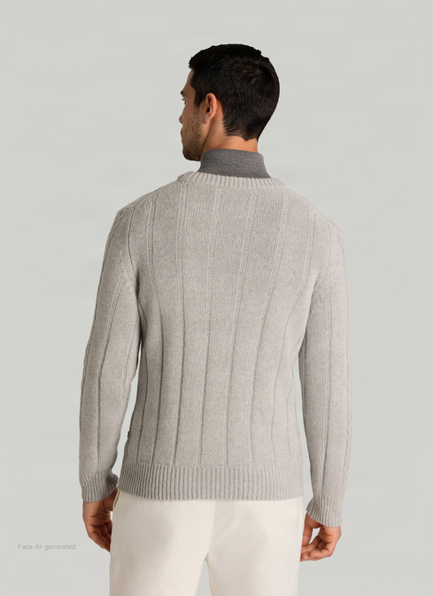 Pullover Rundhals 1/1 Arm, Shark Skin Rückansicht