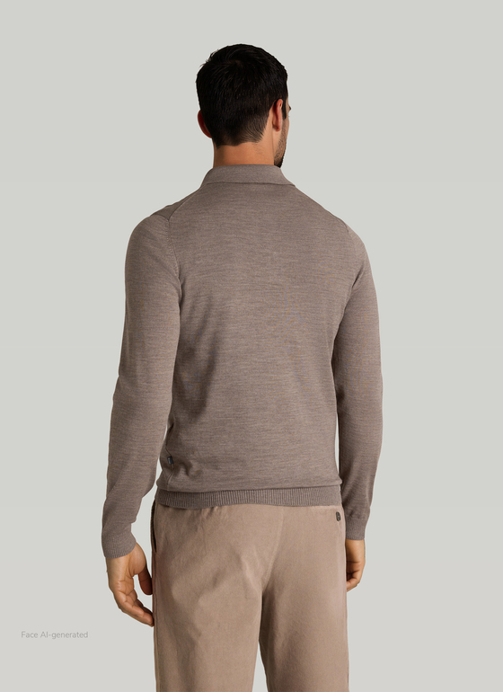 Pullover Rollkragen 1/1 Arm Brownie Frontansicht