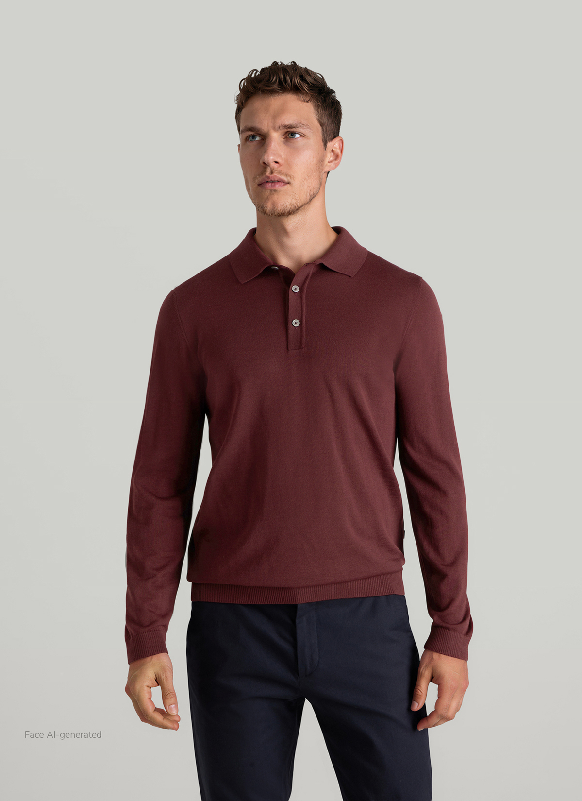 Pullover Rollkragen 1/1 Arm, Barolo Wine Frontansicht