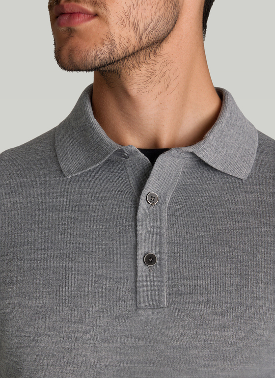 Pullover Rollkragen 1/1 Arm Shark Skin Frontansicht
