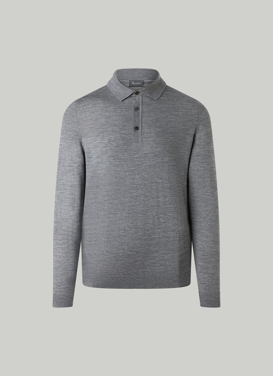 Pullover Rollkragen 1/1 Arm Shark Skin Frontansicht
