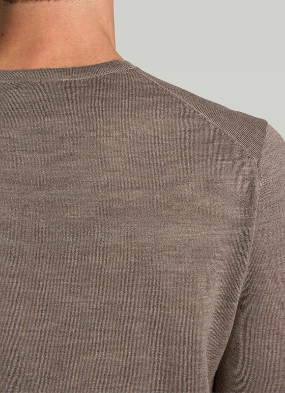 Pullover Rundhals 1/1 Arm Brownie Frontansicht