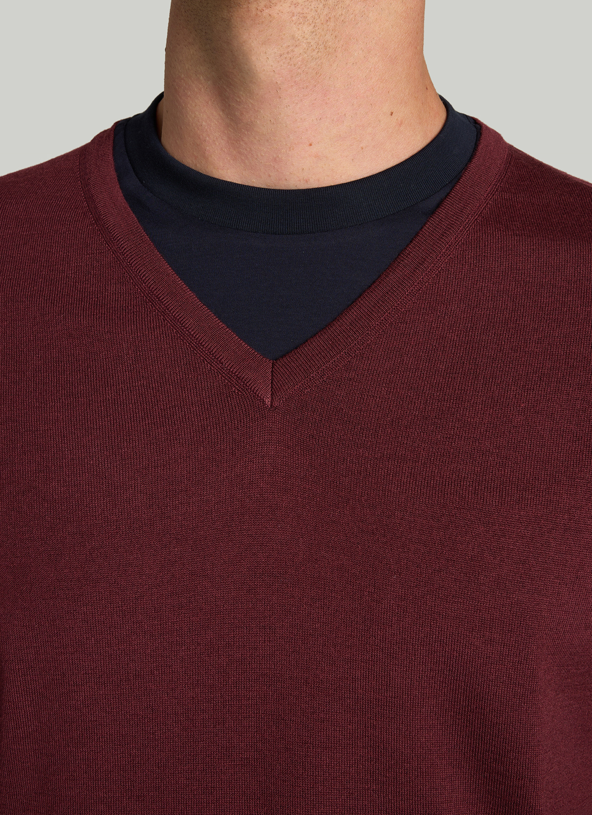 Pullover V-Ausschnitt 1/1 Arm, Barolo Wine Detailansicht 1