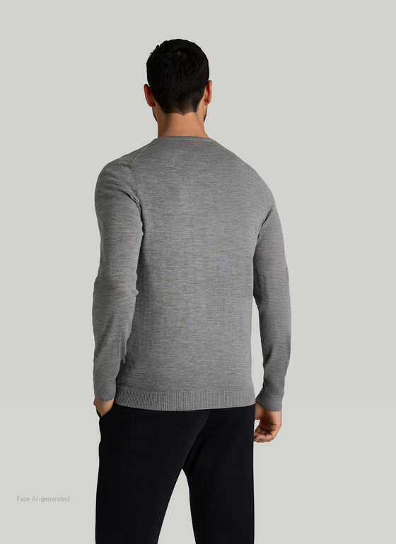 Pullover V-Ausschnitt 1/1 Arm Shark Skin Frontansicht