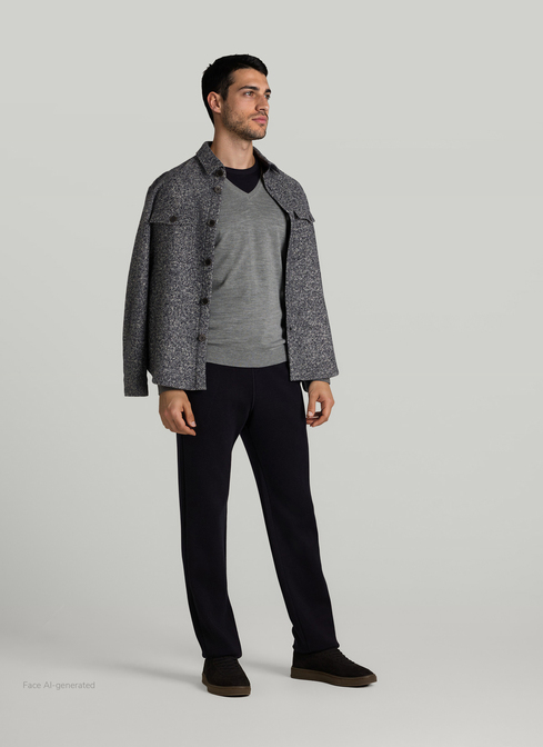 Pullover V-Ausschnitt 1/1 Arm width=