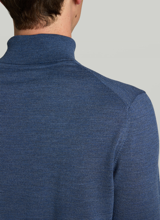 Pullover Rollkragen 1/1 Arm Nimes Blue Frontansicht