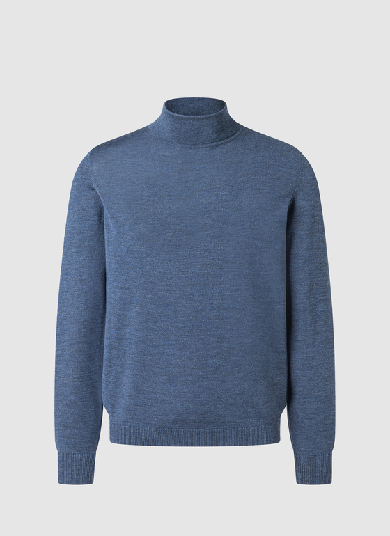 Pullover Rollkragen 1/1 Arm Nimes Blue Frontansicht
