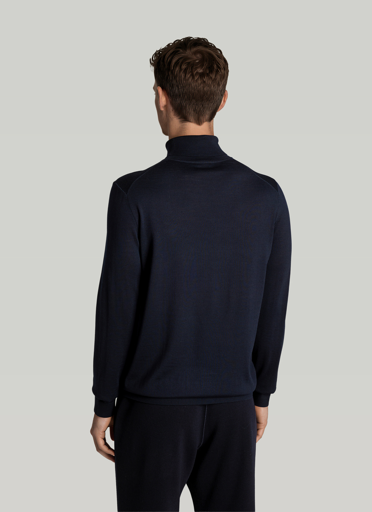 Pullover Rollkragen 1/1 Arm, Navy Rückansicht