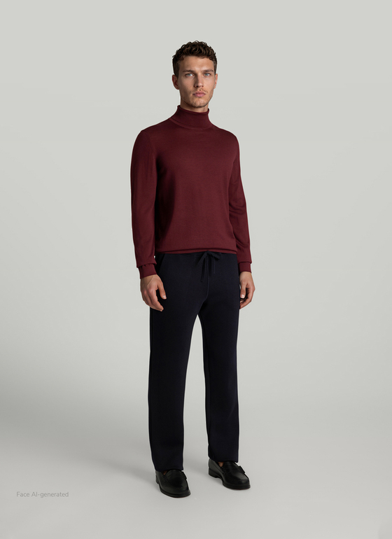 Pullover Rollkragen 1/1 Arm Barolo Wine Frontansicht