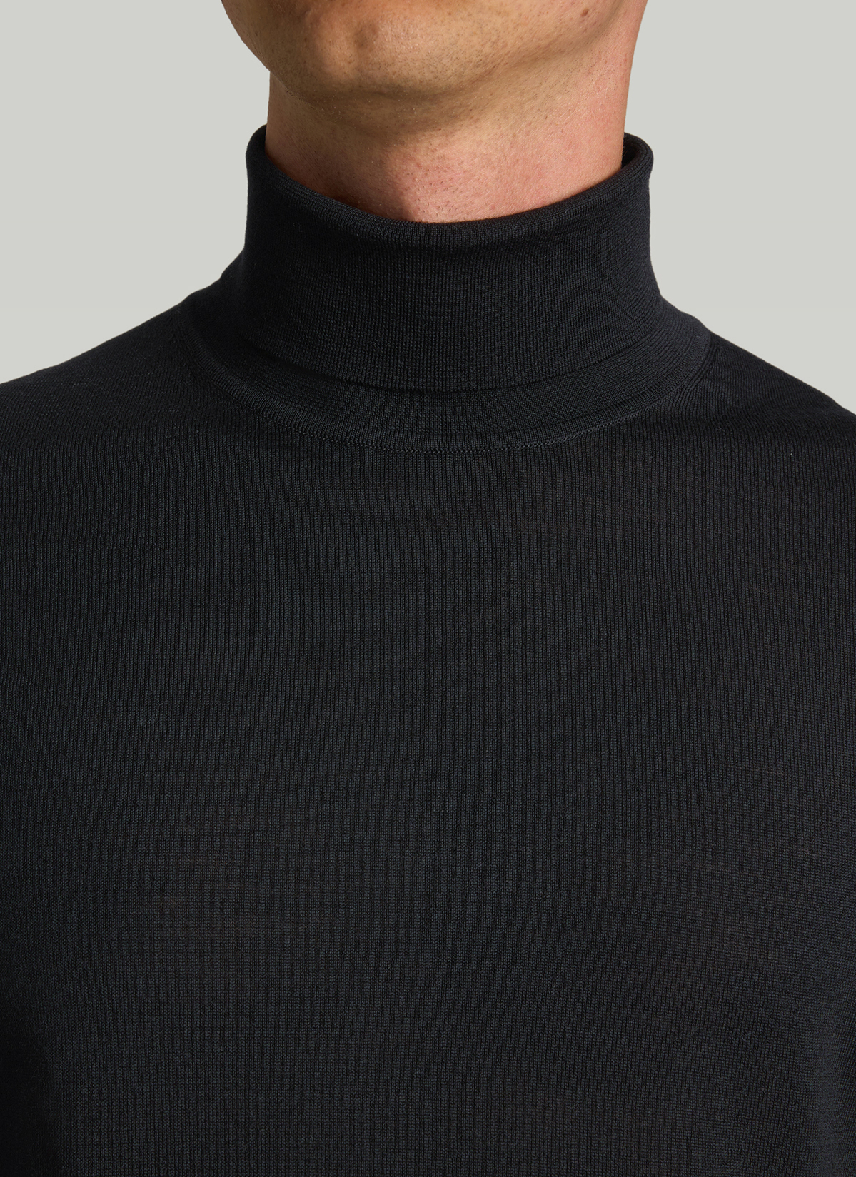 Pullover Rollkragen 1/1 Arm, Black Detailansicht 1