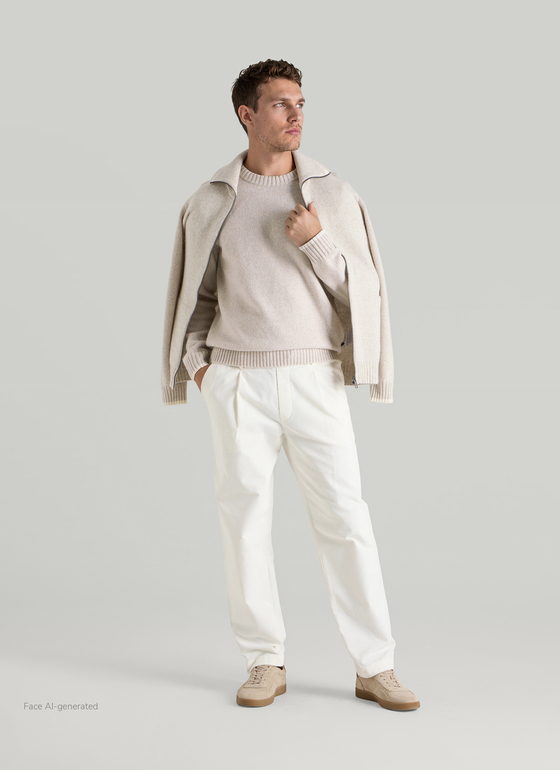 Pullover Rundhals 1/1 Arm Autumn Stone Frontansicht