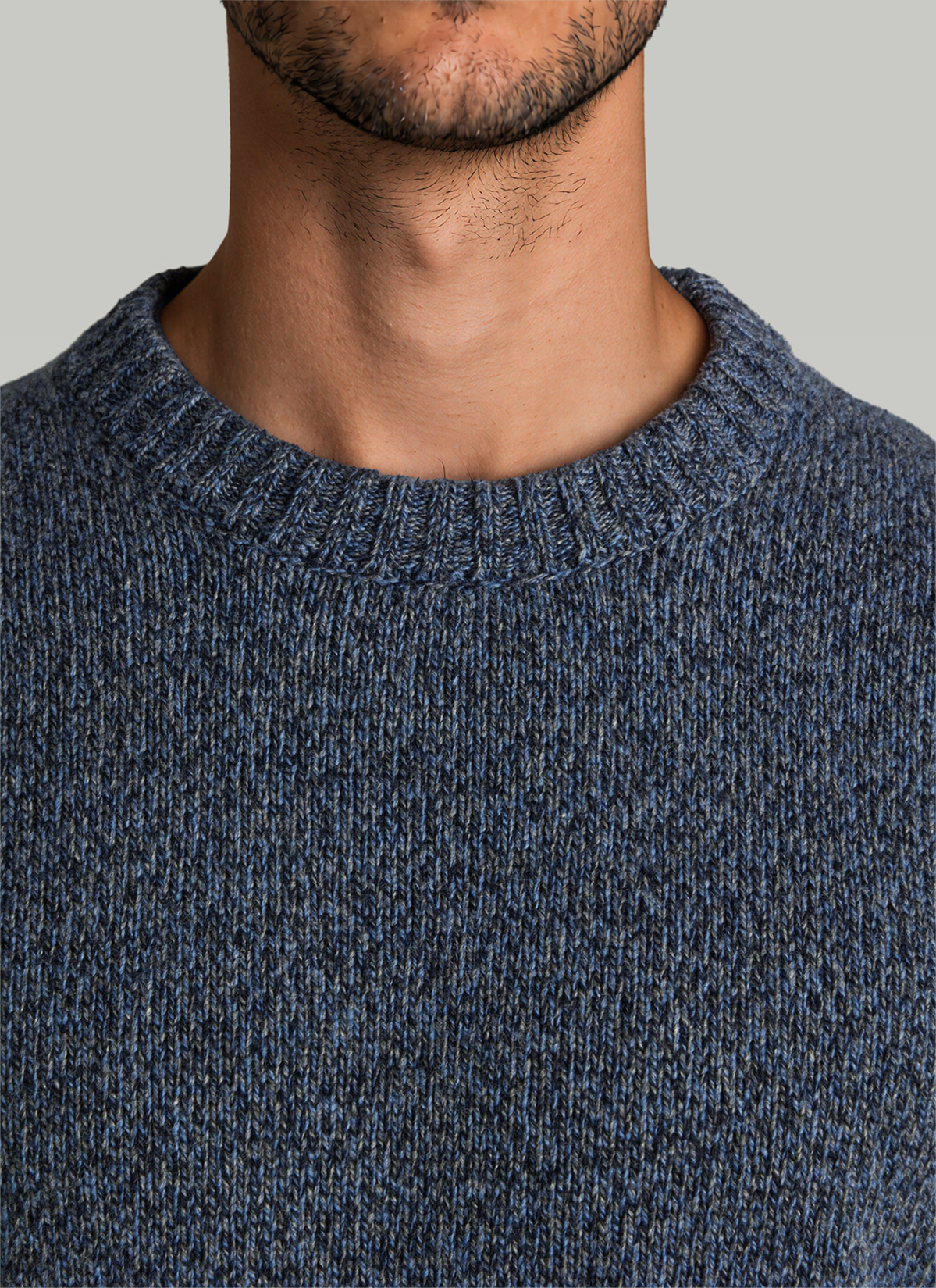 Pullover Rundhals 1/1 Arm, Nimes Blue Detailansicht 1