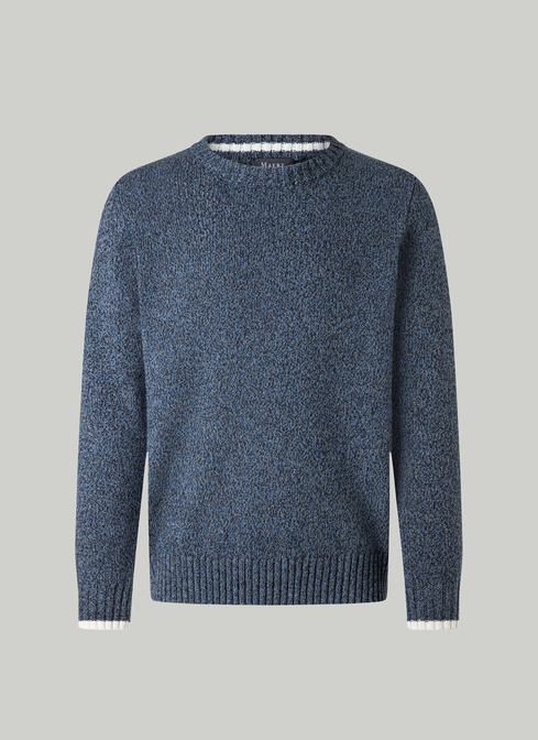 Pullover Rundhals 1/1 Arm, Nimes Blue