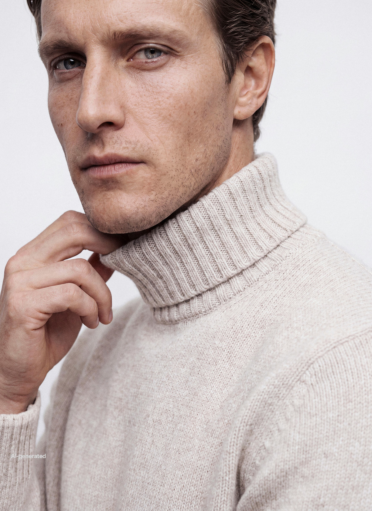 Pullover Rollkragen 1/1 Arm, Autumn Stone Frontansicht