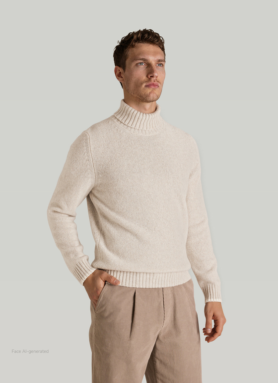 Pullover Rollkragen 1/1 Arm Autumn Stone Frontansicht