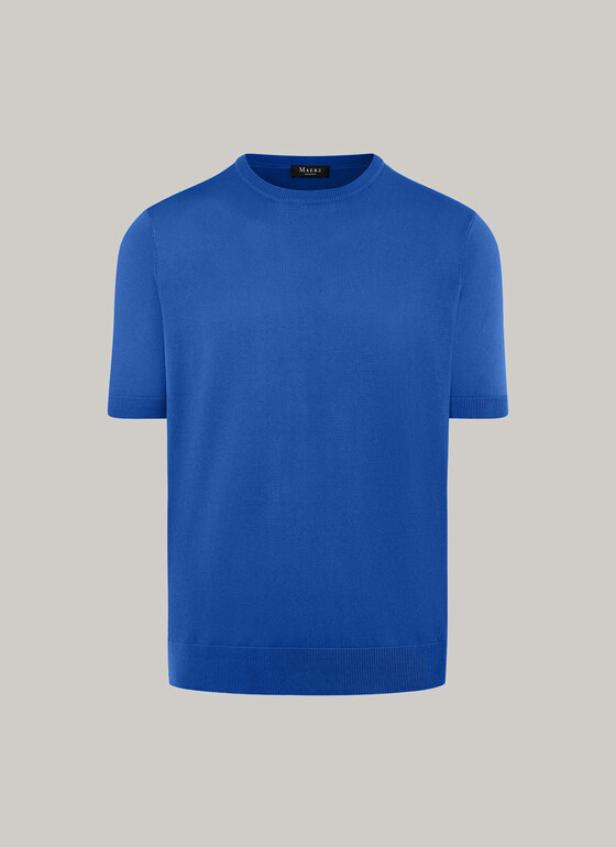 T-Shirt Rundhals 1/2 Arm Easy Blue Frontansicht