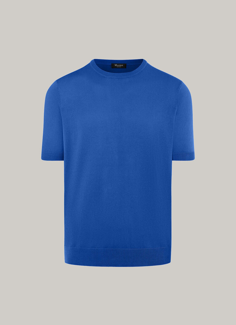 T-Shirt Rundhals 1/2 Arm, Easy Blue Frontansicht