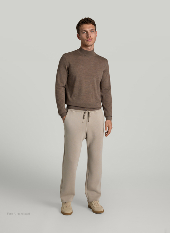 Pullover Rollkragen 1/1 Arm Brownie Frontansicht