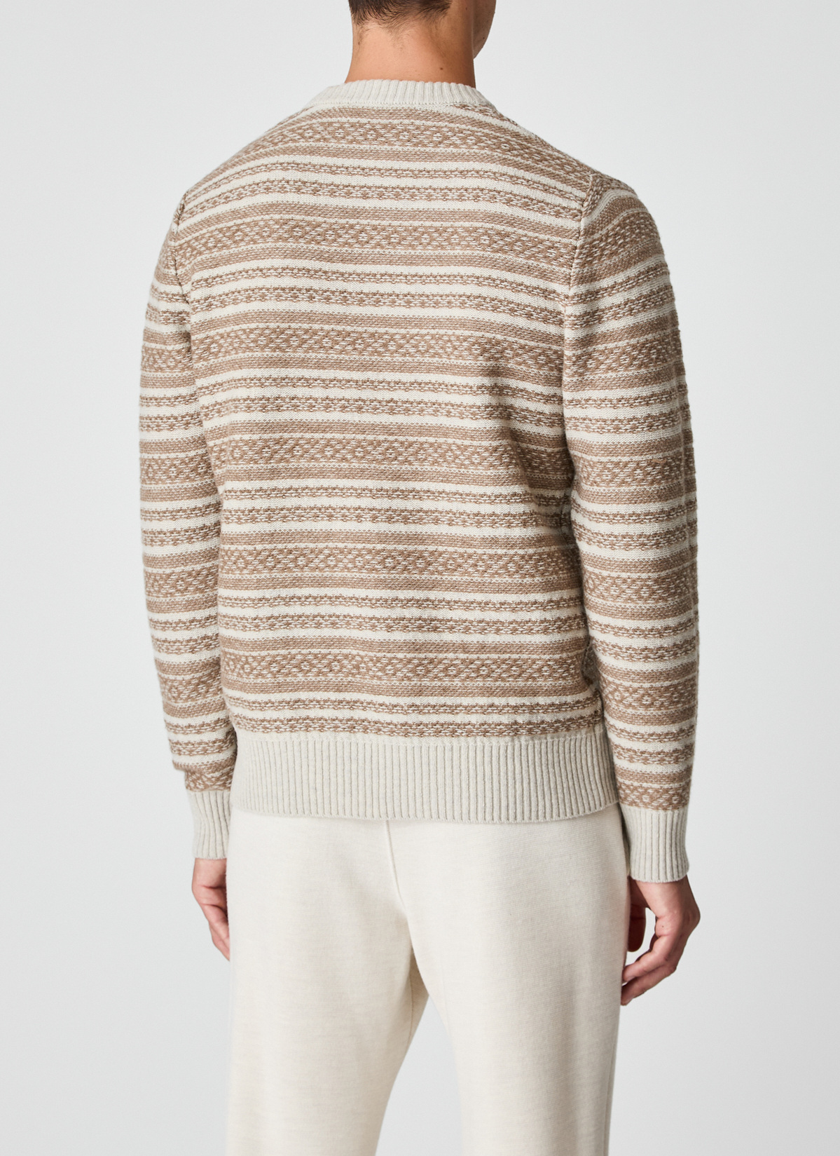 Pullover Rundhals 1/1 Arm, Mascarpone Cream Rückansicht