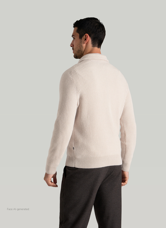 Pullover Troyer 1/1 Arm Autumn Stone Frontansicht