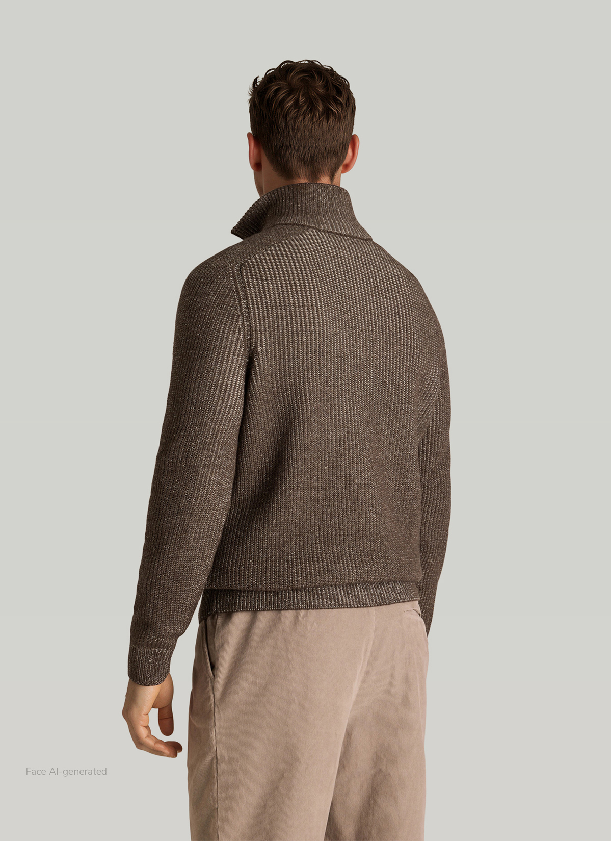 Pullover Troyer 1/1 Arm, Brownie Rückansicht
