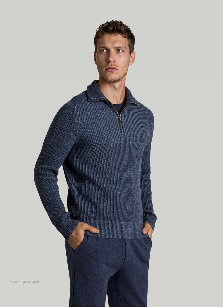 TroyerpulloverMidnight Blue Frontansicht