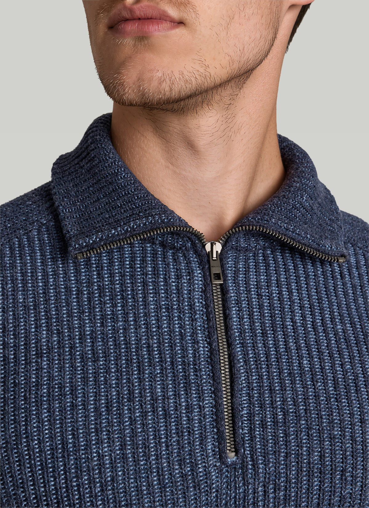 Pullover Troyer 1/1 Arm, Midnight Blue Detailansicht 1