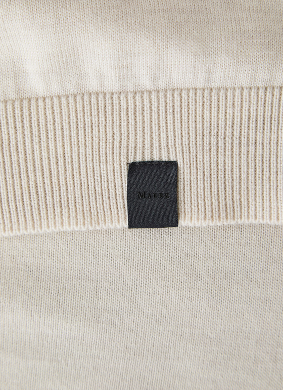 Pullover Stehkragen 1/1 Arm Off White Frontansicht