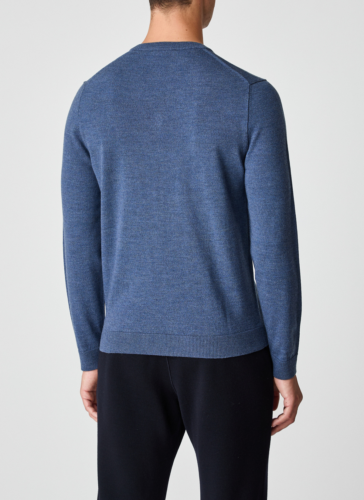 Pullover V-Ausschnitt 1/1 Arm, Nimes Blue Rückansicht